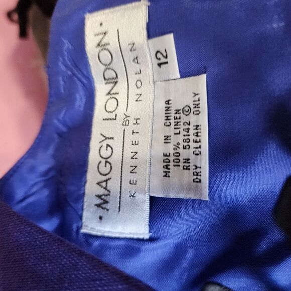 Maggy London blue linen sleeveless dress - Picture 4 of 4
